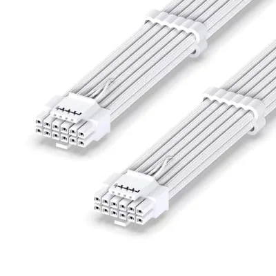 EZDIY-FAB PCIe 5.1 12V-2x6 電源専用スリーブケーブル 16AWG 600W 12+4ピン オス-オス PC電源ユニット用延長ケーブル RTX 5080/5070 Ti/4090/4080/4070 Ti対応 60cm -