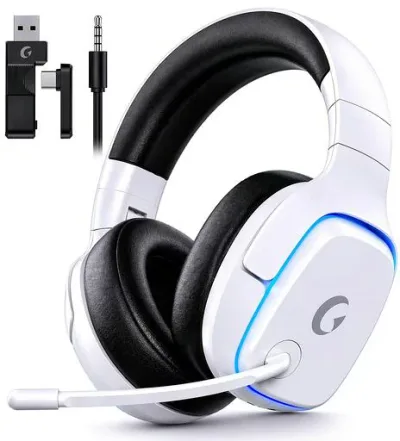 ゲーミングヘッドセット ps5 ヘッドセット 4WAY接続 7.1ch サラウンド 20ms超低遅延ゲームヘッドセット 軽量/ノイズキャンセリングマイク / 50MMドライバー立体音響 / RGB ライト/最大約70時間バ…