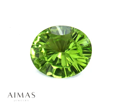 ペリドット 5.51ct ルース ◆ オーバルカット カスタムカット コンケイブカット コンケーブカット ペリドットルース 5ctアップ 8月誕生石 裸石 【ルース 送料無料】RMM.E/BS 【製品へのオーダー加工承ります】
