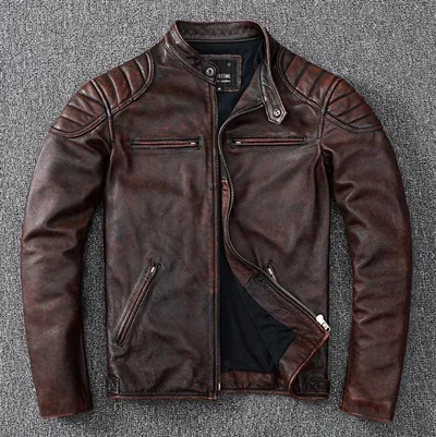 レザージャケット 上品 本革 アメカジ ライダースジャケット メンズファッション 牛革 革ジャン S~5XL