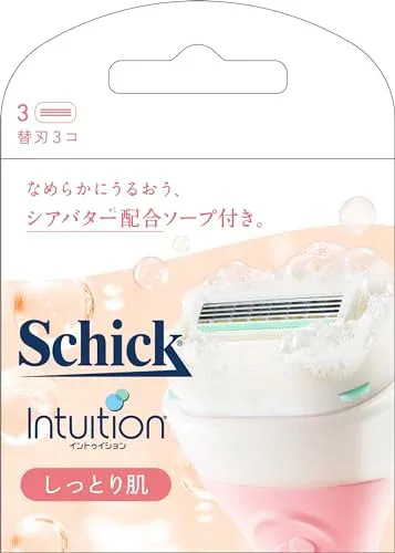 シック Schick イントゥイション しっとり肌 替刃(3コ入)カミソリ 女性