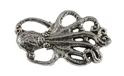 【中古】【未使用・未開封品】Creative Pewter Designs ピューター タコ ラペル ピン ブローチ アンティーク仕上げ A154 襟に付ける飾りピン