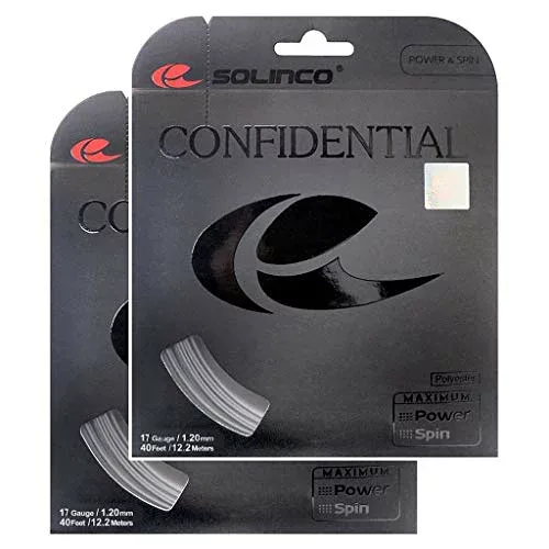 【中古】【未使用・未開封品】Solinco Confidential テニスストリング - 2パック - 16 (1.30)