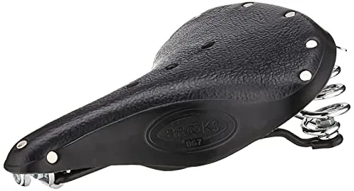【中古】【未使用・未開封品】BROOKS(ブルックス) レザーサドル スプリングつきモデルB66のシングルレール版 B67 BLACK