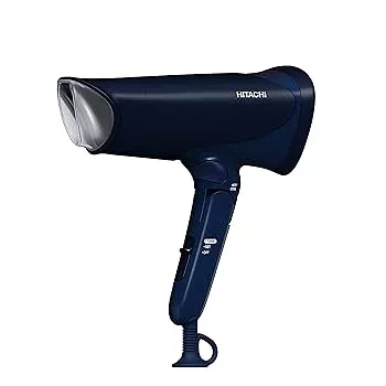【中古】日立 ヘアドライヤー マイナスイオン 大風量1.9?/分 独立温冷切替ボタン 持ちやすいハンドル形状 HID-T600B A ネイビーブルー
