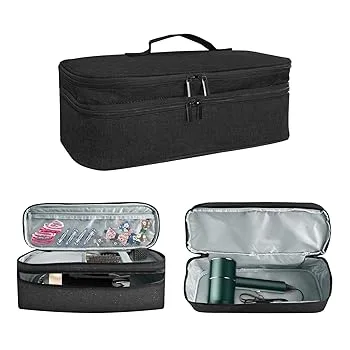 【中古】Boczif 2層トラベルキャリーケース Revlon ワンステップヘアドライヤー/ボリュームライザー/スタイラー用 防水ストレージオーガナイザーバッグ S
