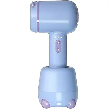 【中古】低熱USB充電式ブロードライヤー、3つの熱設定を備えたプロフェッショナルヘアブロードライヤー、女性/幼児. コードレスヘアドライヤー (Blue ブ