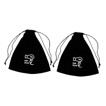 【中古】PAMINGONO 2個 ベルベット バッグ ヘア ツール トラベル バッグ ヘア ドライヤー オーガナイザー トラベル メイクアップ バッグ トラベル 巾着