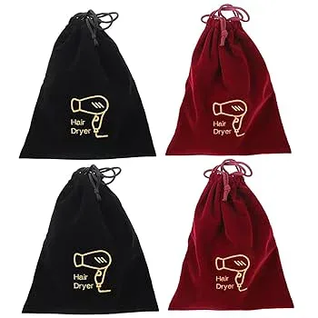 【中古】ノーブランド品 4個 収納袋 バッグ 大型巾着ポーチ 製品 ディフューザー付き 真空 送風機 ホルダー ドライヤー受け取り袋 ユニバーサル 容器 巾