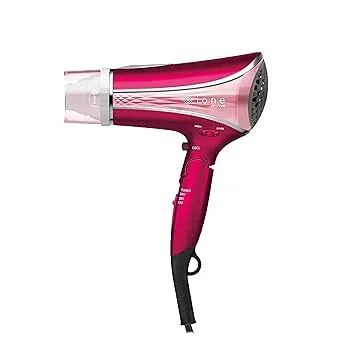 【中古】テスコム ヘアドライヤー マイナスイオン 折りたたみ 大風量 ラク抜きプラグ スパークルピンク TID1100B-P
