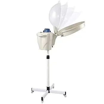 【中古】650W プロフェッショナルフロアヘアスチーマー 髪染め用 ヘアフードスチーマー ヘアドライヤー ヒートタイマー付き フードローリングベース付き