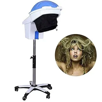 【中古】950W プロフェッショナルフロアヘアスチーマー 髪染め用 ヘアフードスチーマー ヘアドライヤー ヒートタイマー付き フードローリングベース付き