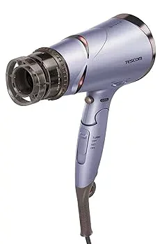 【中古】テスコム ヘアドライヤー マイナスイオン 折りたたみ 大風量 速乾 冷温風 ラク抜きプラグ ione パープル TD430B-V/E