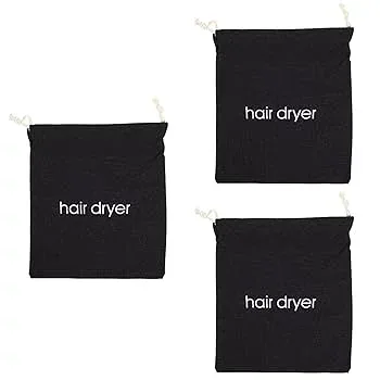 【中古】HAPINARY 3個 収納袋 dry bag トラベルポーチ メイクブラシホルダー 旅行用 トートバッグ 巾着袋 ホテルの バッグ ファブリック Black