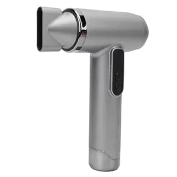 【中古】コードレスヘアドライヤー,USB充電式ヘアブロウドライヤー,ポータブル静かな学生寮,旅行,アウトドア (銀)