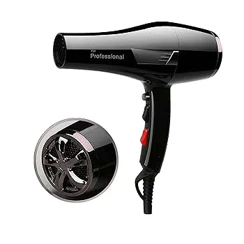 【中古】【未使用】ヘアドライヤー プロサロン用 業務用/家庭用 【人気 ランキング】大風量2.8m?/分!速乾 2000Wノズル2個セット付き マイナスイオン ドライヤー 3
