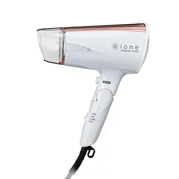 【中古】【未使用】テスコム ヘアドライヤー マイナスイオン 折りたたみ 大風量 軽量 ローズゴールド TD335B-N