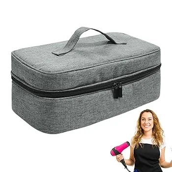 【中古】【未使用】ヘアドライヤートラベルバッグ、ヘアドライヤーケース, ヘアドライヤーハンドル付きヘアブロードライヤーケース, 出張、メイクアップ、美容室、