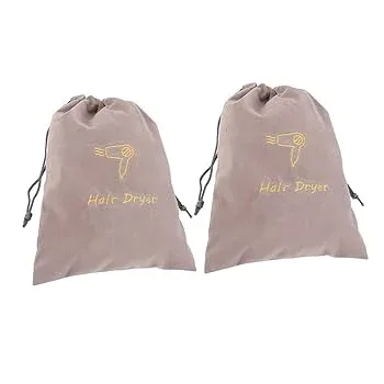 【中古】【未使用】Beavorty 2個 ベルベット バッグ 旅行 ヘア ドライヤー 収納 バッグ ヘア ドライヤー ヘア ドライヤー 巾着 バッグ ヘア ドライヤー バッグ 巾着