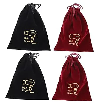 【中古】【未使用】Beavorty 4個 収納袋 ドライヤー受け取り袋 トラベルトートバッグ オーガナイザー ホルダー ギフトバッグオーガナイザー の容器 ファブリック