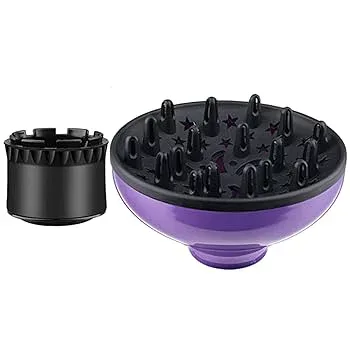 【中古】【未使用】NULYLU 乾燥フード ブロードライヤーアタッチメント サロン ディフューザー ヘアブローノズル 低ドライヤーノズル 旅行用 紫の,purple Pc