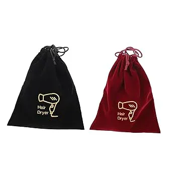 【中古】【未使用】FRCOLOR 2個 収納袋 送風機 ブロードライヤー 乾燥機 ブラシ ディフューザー付き ダブル 客室備品 バッグ 巾着袋 ファブリック