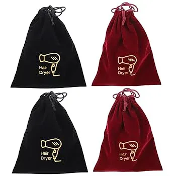 【中古】【未使用】minkissy 4個 収納袋 防塵バッグ ブロードライヤートラベルバッグ 屋外 バッグ 巾着袋 オーガナイザー ユニバーサル 容器 ファブリック