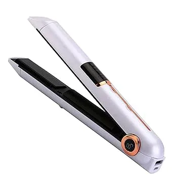 【中古】【未使用】ヘアアイロン コードレス ストレートアイロン ストレート・カール 2way ワイヤレス ヘアーアイロン 3段階温度調節 LED電量/温度表示USB充電式 急