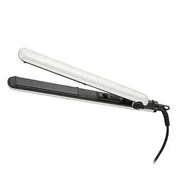 【中古】【未使用】オーム電機 ストレートヘアアイロン(セラミックコーティング仕様/開閉ロック付き/28W/コード長1.8m/ホワイト)