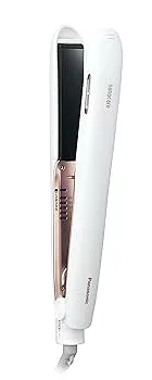 【中古】【未使用】パナソニック ヘアアイロン ストレート用 海外対応 ナノケア 白 EH-HS9A-W