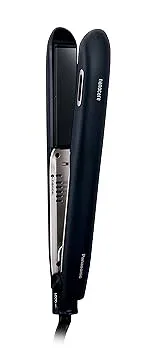 【中古】【未使用】パナソニック ヘアアイロン ストレート用 海外対応 ナノケア 黒 EH-HS9A-K