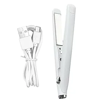 【中古】【未使用】トラベルヘアアイロン - ミニ両用ヘアアイロン 2 in 1 - 高速ヒートアップセラミックプレートヘアスタイリングツール、アパート、家庭、旅行用US