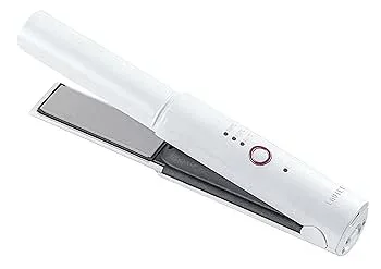 【中古】【未使用】LAVIEL コードレス ストレートアイロン ミニ ヘアアイロン USB充電式 3段階温度調節 MAX180℃ 持ち運び ホワイト LV-CL-SI