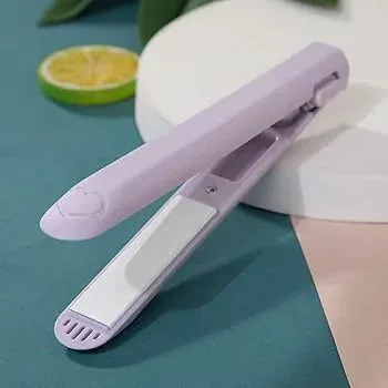 【中古】【未使用】クランプストレート両用空気前髪内掛け小ヘアアイロンワイヤレスストレートアイロン女子学生寮 (Purple)