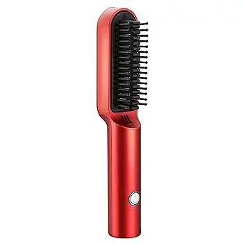 【中古】【未使用】Saras USBコードレスストレートヘアアイロンコーム