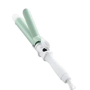 【中古】【未使用】SALONIA サロニア セラミック カール ヘアアイロン コテ 32mm 海外対応 耐熱ポーチ付 SL-008CG チリングリーン