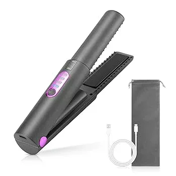 【中古】【未使用】Peipai コードレスヘアアイロン type-c充電式ストレートヘアアイロン コードレス ミニ ストレート カール 2way 3段階温度調整 MAX200℃ コードレ