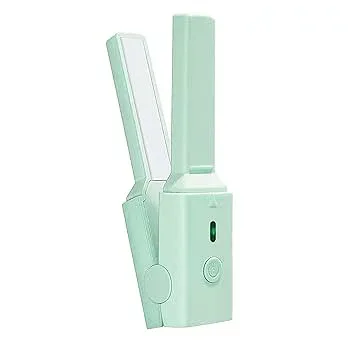 【中古】【未使用】ストレートヘアアイロンカーラー、ポータブルトルマリンセラミックミニ人間工学に基づいたUSBヘアストレートナー、寮用スタイリング用 (緑)