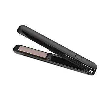 【中古】【未使用】サンパーシー 充電式ヘアアイロン コンパクト コードレス 収納袋付き (ブラック)