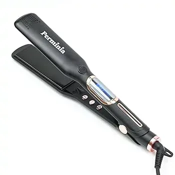 【中古】【未使用】Perminia ストレートアイロン ヘアアイロン 40mm 幅広 ストレート&カール 2way 高級 LCDスクリーン付き MAX230℃ マイナスイオン発生 男女兼用