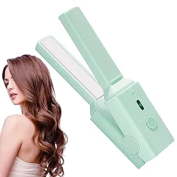 【中古】【未使用】トラベルヘアアイロンミニ, USB プラグイン ヘアアイロン カーラー, USBプラグインミニヘアアイロンストレートカーリング発電副木を傷つけない兼