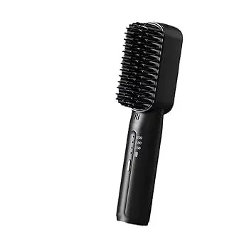 【中古】【未使用】ワイヤレス充電ヘアアイロン ストレートブラシ ヘアアイロン ヒートブラシ マイナスイオン発生 ヘアアイロンブラシ ストレートアイロン ミニ 持