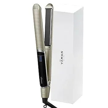【中古】【未使用】ヤーマン ストレートヘアアイロン スムースアイロン フォトイオン プラス 海外対応 YJHB6N ゴールド