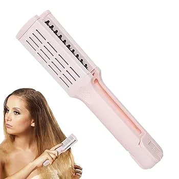 【中古】【未使用】ワイヤレスヘアアイロンブラシ、旅行用ポータブルストレートブラシ - トラベルスモールヘアブラシ - 旅行用小型電気コーム、男性、女性、大人用
