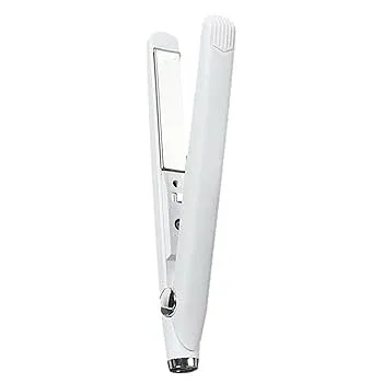 【中古】【未使用】フラットヘアアイロン、旅行用ヘアアイロン - ヘアアイロンヘアスタイル用ポータブル USB ヘアアイロンとヘアアイロン,19x2cm カーリーヘアまた