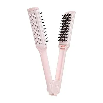 【中古】【未使用】ワイヤレスヘアアイロンブラシ、旅行用ポータブルストレートブラシ | トラベルスモールヘアブラシ - ホットコームストレートアイロン、コーム内