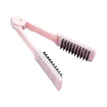 【中古】【未使用】旅行用ポータブル矯正ブラシ、ヘアアイロンブラシ - ヘアアイロン ブラシトラベル電動ストレートコーム - ワイヤレスフラットアイロンストレート
