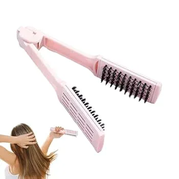 【中古】【未使用】ヘアアイロン ブラシ、ヘアアイロン コーム - ヘアアイロンコームポータブルワイヤレスヘア加熱ブラシ - ポータブル電動プレスコーム、ワイヤレ
