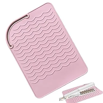【中古】【未使用】耐熱ヘアアイロンパッド - 耐熱シリコンマット、ストレートアイロン用耐熱シリコンカバーマット | ビスタヘアアイロン ストレートアイロン、ポー