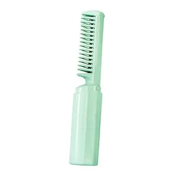 【中古】【未使用】GENERIC 4x ヘアアイロンブラシ電動ホットコーム 3 レベル温度縮毛矯正アイロンヘアスタイリング家庭用女性女の子, 緑
